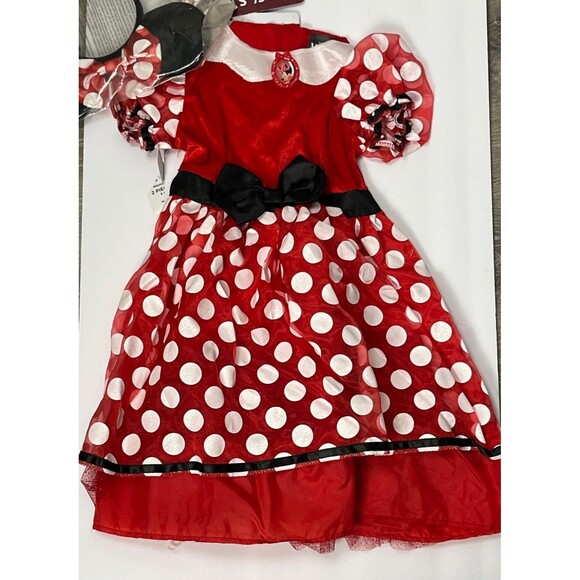 Disney Minnie Mouse Dress Up Ear Headband Party Play Costume Girl Small 6 6X NWT - Picture 2 of 5